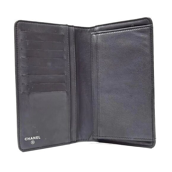 CHANEL - Black Patent Leather Long Wallet - Picture 3 of 5